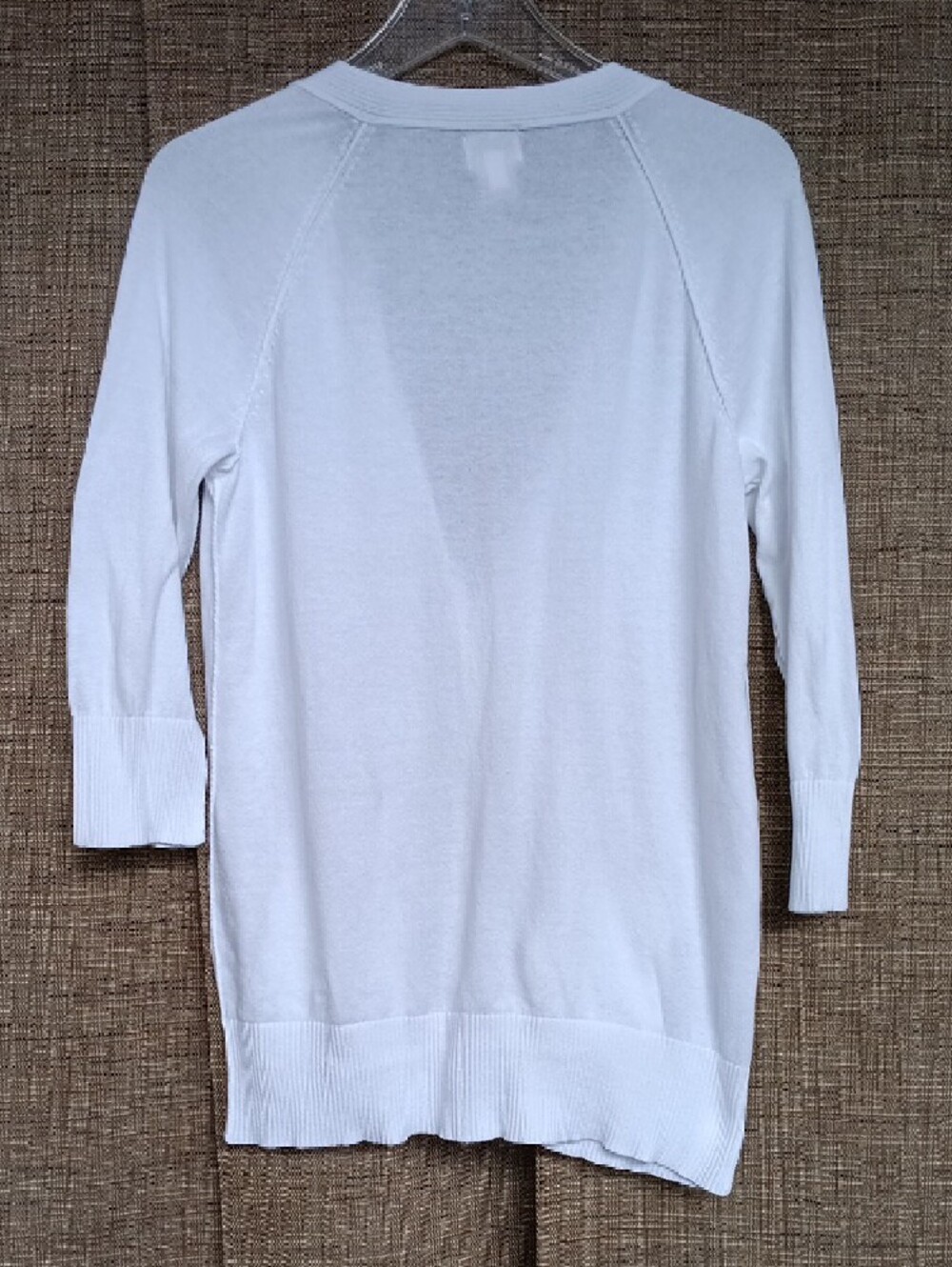 Mossimo Supply Co. White Lightweight Pocket Cotton Cardigan Sweater - Picture 3 of 3